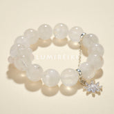 Lumi Reiki 12.8mm Snow Phantom Close - up - Gemstone for Negative Energy Purification and Spiritual Wisdom